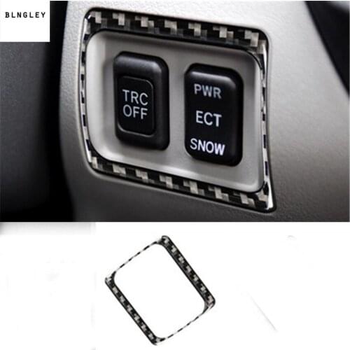 1pc Epoxy glue real carbon fiber grain TRC switch decoration cover for 2006-2012 Lexus IS 300 250 CFSPORT