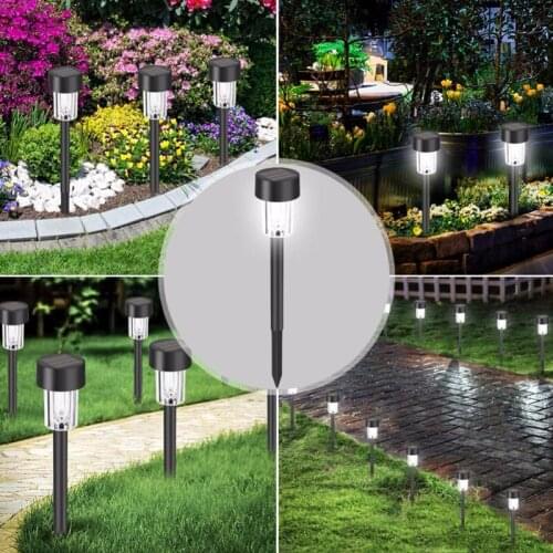 Hot 10PCS LED Waterproof Solar Garden Lights Outdoor Lawn Lamp Landscape Lighting For Pathway Patio Yard Lawn Decoration