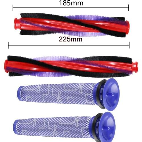 18.5cm/22.5cm Bristle BRUSH ROLL Filter FOR DYSON V6 ANIMAL FLUFFY DC59 DC62 SV03 ROLLER CLEANER Assembly BRUSH BAR End Cap Cove