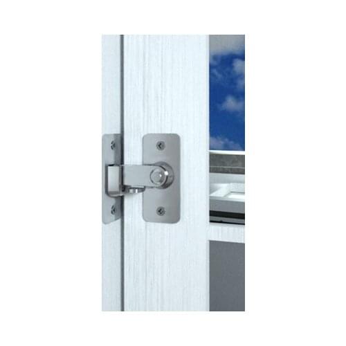2 pcs stainless steel 90 degree angle buckle / bolt lock, for sliding doors, Mini but strong, surface mount, hardware locks