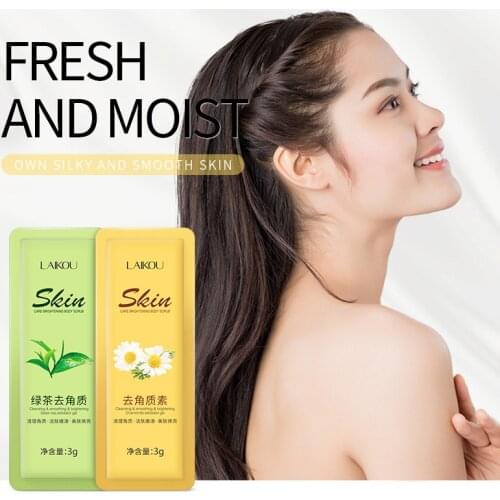 2pcs Body Scrub Shea 3ML Exfoliating Scrub Cream Deep Cleansing Pore Acne Treatment Body Skin Whitening Cream Dead Skin Remove