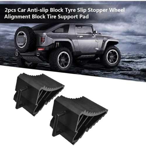 Car Auto 2pcs Rubber Wheel Chocks with Handles for Car Trailer Truck RV Camper Wheel Blocks Tire Repair Tools