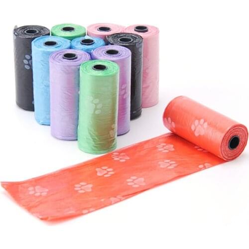 5 Rolls 75 pcs printing Pet garbage bags Pickup Dogs pick up their dung Shit bag environmental protection Shit garbage bags