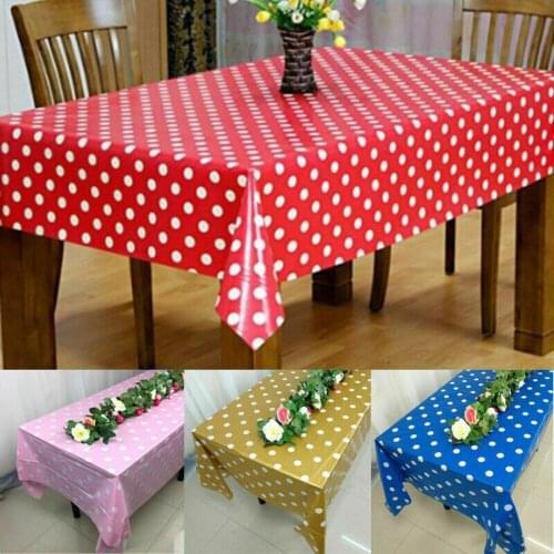 5ocs/lot Wipe Clean Party Tablecloth Decoration Large Rectangle Plastic Table Cover Cloth