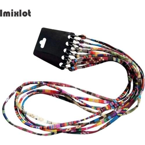 5Pcs Mixed Colorful Cotton Eyeglass Cord Adjustable End Glasses Holder Anti-slip Eye Glasses Neck Strap String Rope Band