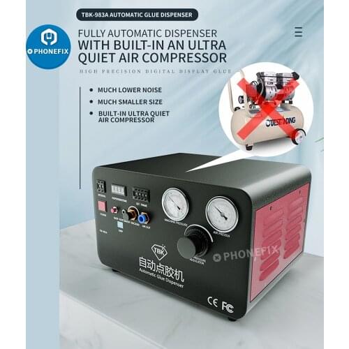 TBK 983A Auto Glue Dispenser Machine Automatic Glue Filling Machine Applicator Built-in Pump For iPhone Glass Frame Dispense