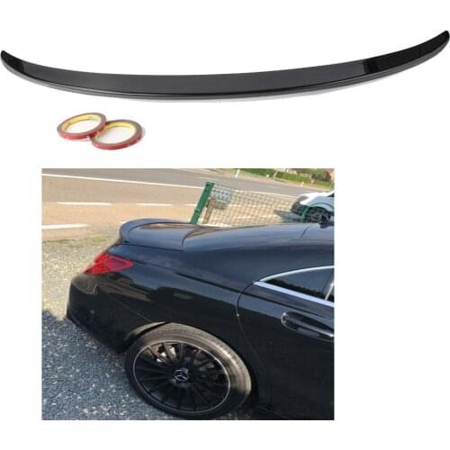 Car Rear Trunk Spoiler Lip Trim for Mercede-Benz W117 CLA Class Sedan 2013 2014 2015 2016 2017 2018 2019 Gloss Black
