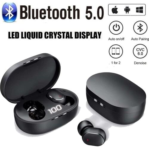 Bluetooth 5.0 TWS Earphones Siri LED Power Display Binaural Call for Xiaomi Redmi Airdots iphone samsung huawei