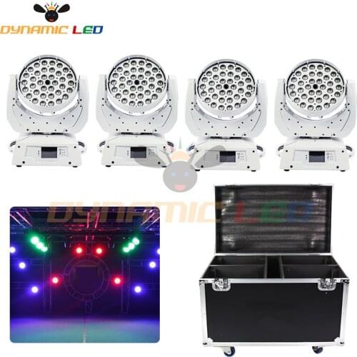 4pcs With Flight Case 36X10w RGBW 4in1 Moving Head Light Wash Zoom Stage Light Led Dmx Control Dj Disco Light For Nightclub Bar