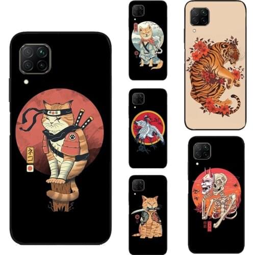 Japanese Style Tiger Cat Shiba Inu For Huawei P30 P20 P40 Lite Nova 5T P Smart 2021 Case For Honor 20 Pro 9S 8X 9X 10X Lite