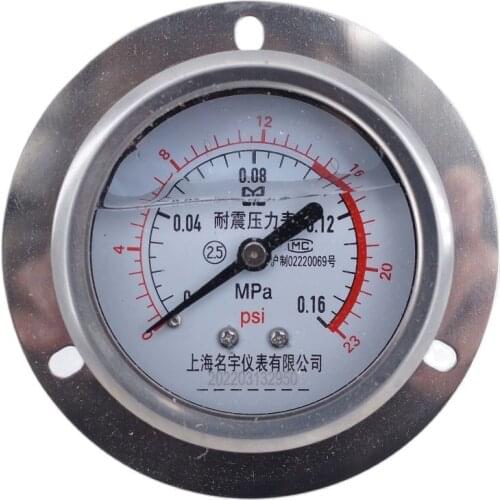 Axial band edge Seismic pressure gauge YN60ZT Oil pressure / hydraulic / water pressure / air pressure 0-1.6MPA-60MPA gauge