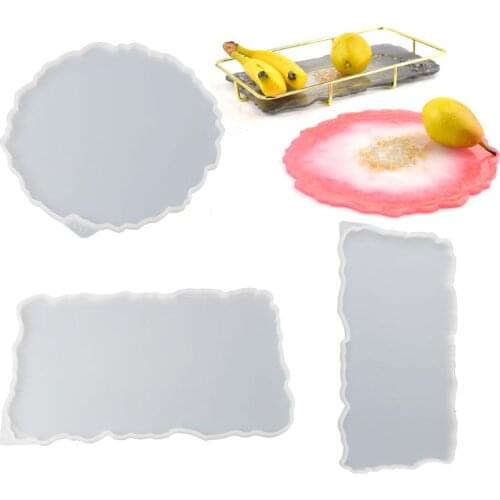 Big Rectangle Plate Resin Mold Oversized Fruit Disc Tray Resin Mold Transparent Flexible Silicone Molds Art Craft Tools