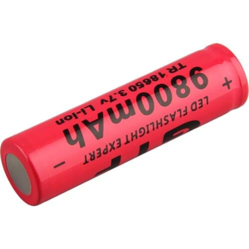 Gtf 1 pces 18650 3.7 v 9800 mah rechargeable li-ion battery for led torch flashlight