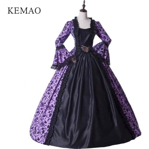 Victorian Rococo Costume Vintage Cosplay Flocked victorian dress ball gown party dress prom dress Renaissance dress