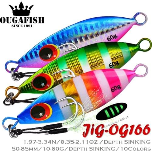 2021 Metal Jig Fishing Lure Weights10-60g Bionic Artificial Pesca Saltwater Jigging Lures For Whopper Fish Sinking Accessoires