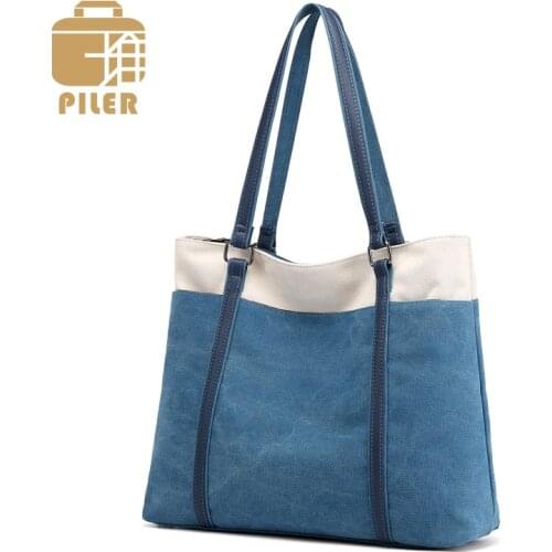 Fashion Women Bag Canvas Casual Handbags Female Vintage Solid Large Shoulder Bags Ladies Messenger Bag Tote Female Shopper Bag