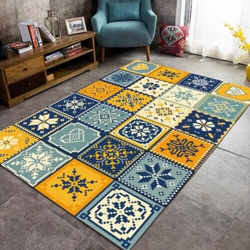 Fashion modern color splice carpets for Living Room Bedroom Area Rugs Kids Room decoration carpet cute Children Play Floor Mats
