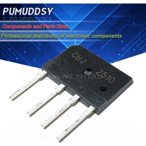 5PCS KBJ2510 GBJ2510 ZIP4 25A 1000V BRIDGE RECTIFIER new and IC