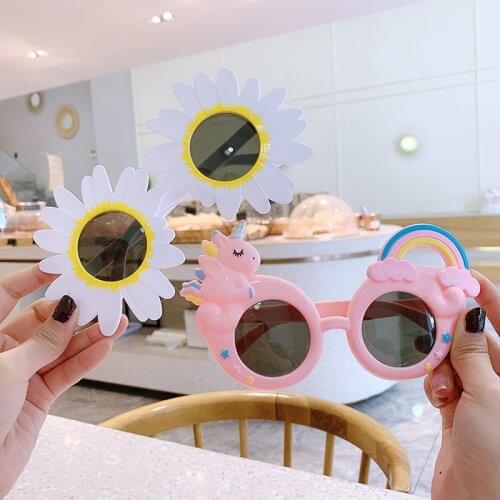Seemfly Fashion Funny Baby Sunglasses Classic Childrens Birthday Party Eyeglasses Trendy Cartoon Boys Girls Sun glasses New