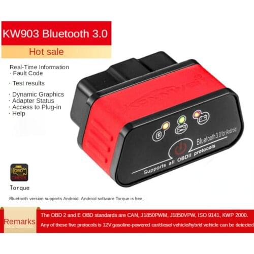 May authorize KONNWEI KW903 ELM327 V1.5 bluetooth OBD automobile fault diagnosis instrument detector