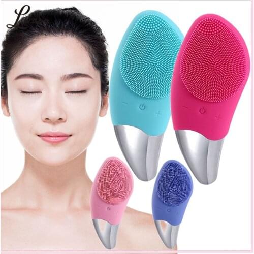 Facial Cleaning Brush Electric Silicone Sonic Cleaning Brush USB Rechargeable Facial Massager Waterproof Face Cleaning Brush