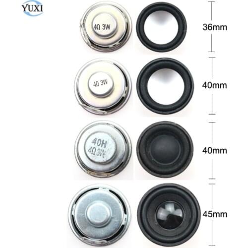 YuXi 2pcs 4R 3W Speaker Horn Diameter 36mm 40mm / 4cm 45mm Amplifier Rubber Gasket Loudspeaker Trumpet Buzzer Ringer 4 ohms