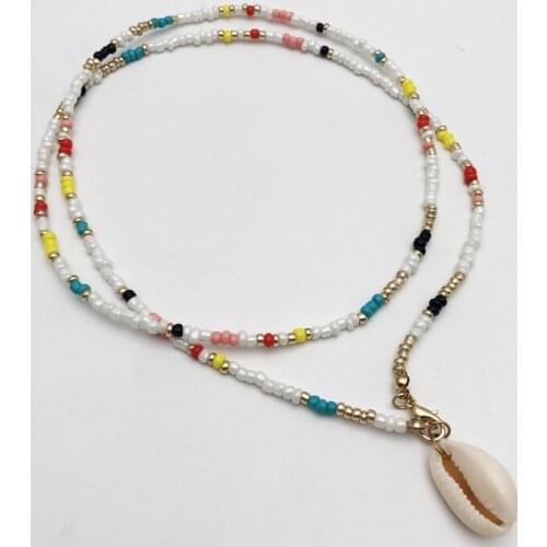 2019 Summer Necklace African Beads Long Chain Can be Bracelet Shell Pendant Necklaces Jewelry Accessories for Women
