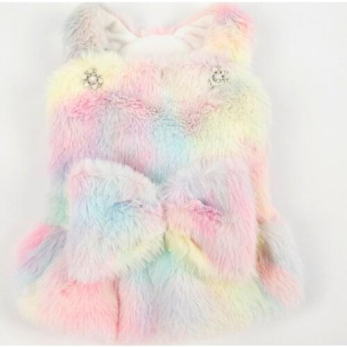 Small Dogs Winter Clothes Fashion Colorful Dress Yorkshire Chihuahua Puppies Apparel