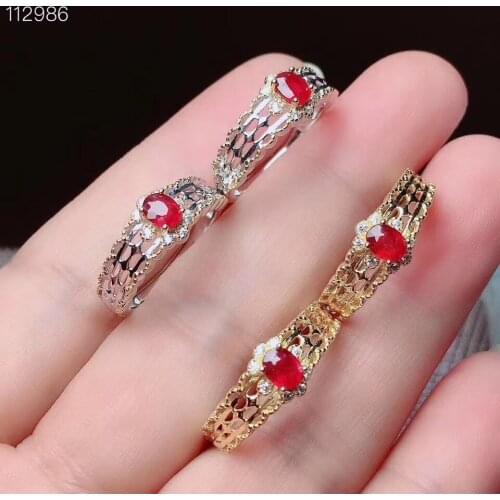 100% Real and Natural Ruby Ring Free shipping 925 sterling silver Fine jewelry Fashion Ruby Ring
