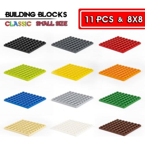 11PCS Building Blocks Bottom plate 8x8 Dots Educational Creative Size Compatible With Brand Toys for Children SJJM-08