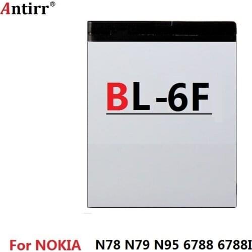 3.7V 1200mAh BL-6F Phone Replacement Li-ion Battery for Nokia N78 N79 N95 6788 6788I BL6F batteries