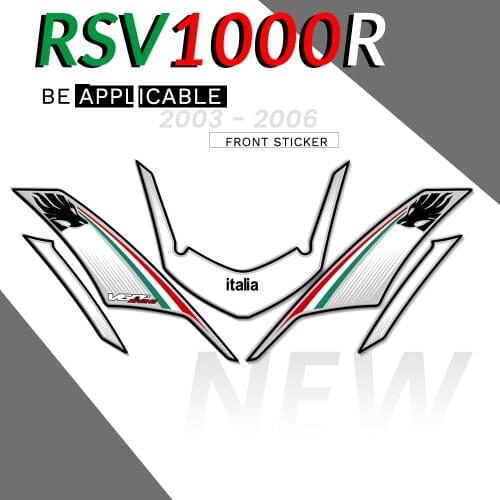 3D Gel Motorcycle Front Fairing Decals Sticker Case for Aprilia RSV1000R Factory 2003 - 2006