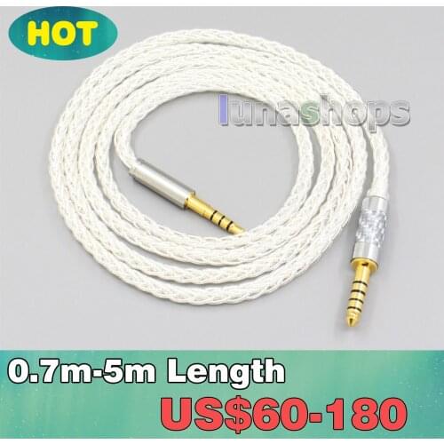 99.99% Pure Silver XLR 3.5mm 2.5mm 4.4mm Earphone Cable For Fostex T60RP T20RP T40RPmkII T50RP Headphones LN006342