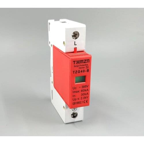 AC SPD 1P 30KA~60KA B ~385V House Surge Protector Protective Low-voltage Arrester Device