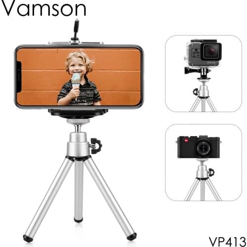 Vamson for Go Pro Accessories Mini Scalable Monopod Tripod For GoPro Hero 8 7 6 5 4 3+ for Sj4000 for Xiaomi for Yi Camera VP413