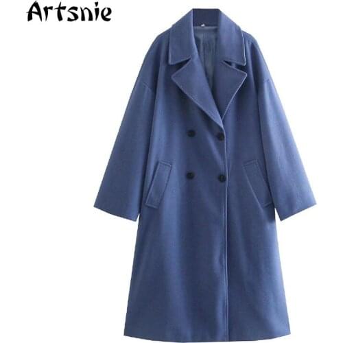 Artsnie Womens Blue Coats