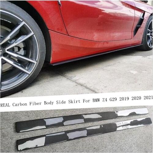 For BMW Z4 G29 2019 2020 2021 REAL Carbon Fiber Side Body Skirt High Quality Car Accessories