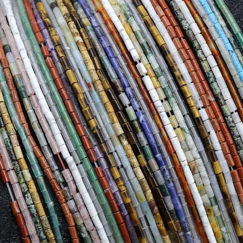 3x6mm New Arrival Cylindrical Shape Natural Stone Beads Loose Beads Making For Jewelry Bracelets Necklace