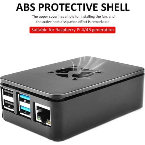 ABS Cooling Case Heatsink Shell With Good Heat Dissipation Cooling System Fan For Raspberry PI 4 Model B 1 GB 2 GB 4 GB