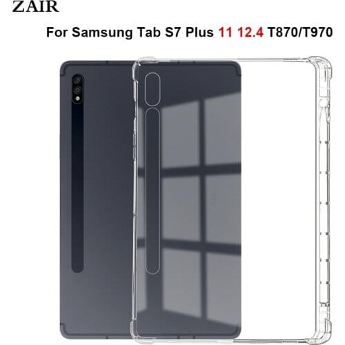 Case For Samsung Galaxy Tab S7 11" SM-T870 T875 Cover Soft Silicon TPU Protection Shell With Pencil Holder For S7 Plus 12.4