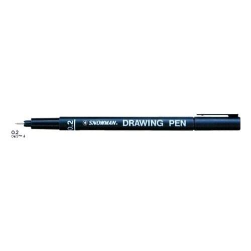 Snowman Technical Drawing Pen BLACK