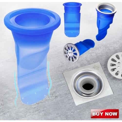 Kitchen Bathroom Deodorization Silicone Shower Channel Drain Backflow Filter Anti-odor Control Odor Stopper Tools Sink Strainer