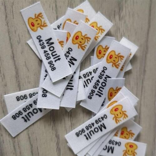 Custom logo labels/brand name labels, handmade fabric tags,Custom Clothing Labels,Personalized Knitting Labels/Can be ironed