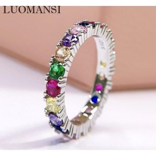 Кольца с фианитами для женщин Luomansi China At AliExpress