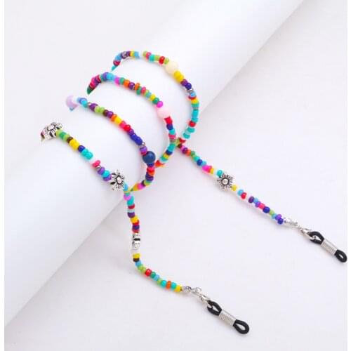 Lureen Colorful Beads Flower Glasses Chains for Women Kids Face Mask Strap Sunglasses Strap Eyewear Holder Fashion Jewelry