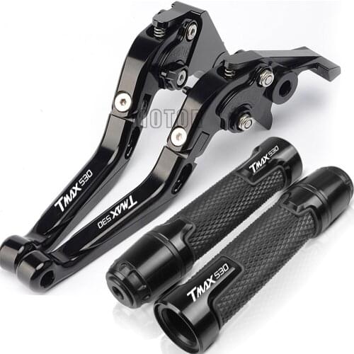 Motorcycle Scooter CNC Brake Clutch Lever Handlebar Grip Handle Hand Grips For YAMAHA TMAX 530 TMAX530 T-MAX 530 SX DX 2017 2018