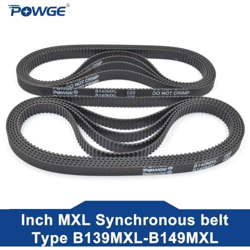 POWGE MXL Timing belt 112 Teeth B112 MXL 037 025 width 6.35mm 9.4mm Rubber Synchronous belt 89 MXL 037 B112MXL 89MXL 112teeth