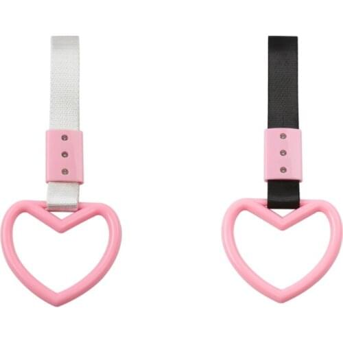 Hand-pull Ring Pink Subway Train Bus Handle Hand Strap Charm Drift Car Warning Interior Exterior Decoration for Girls