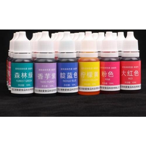 24 Color 10ml Candle Soap Pigment Liquid Colorant Resin Coloring Dye for DIY Candle Epoxy Resin Mold Craft Jewelry Making Tool