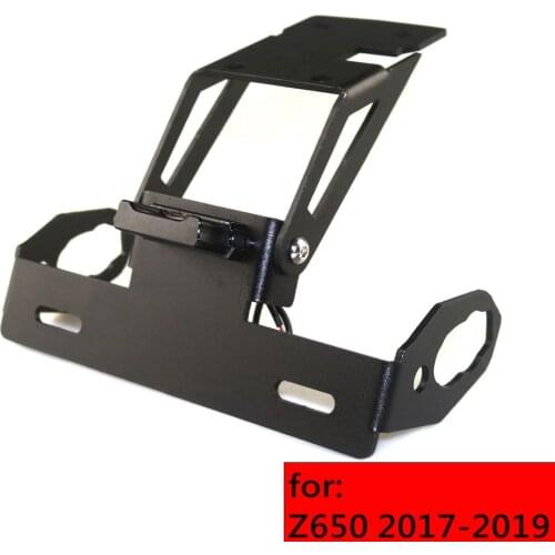 Motorcycle Adjustable Fender Eliminator Kit For KAWASAKI Z650 2017 2018 2019 License Number Plate Frame Holder Bracket